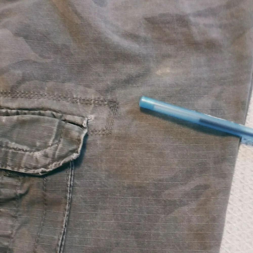 🪵🛠️Wrangler Camo Cargo Shorts 42 😎🟫🟩6‑Pocket Green Brown Outdoor Work